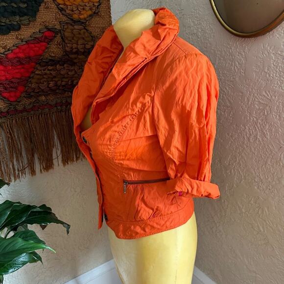 Vintage 80s Renfrew Bright Orange Puff Collar Jacket – Size 8, Made in USA - Picture 11 of 16